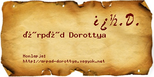 Árpád Dorottya névjegykártya