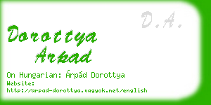 dorottya arpad business card