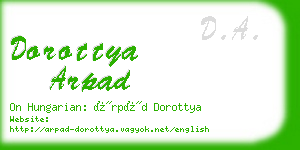 dorottya arpad business card